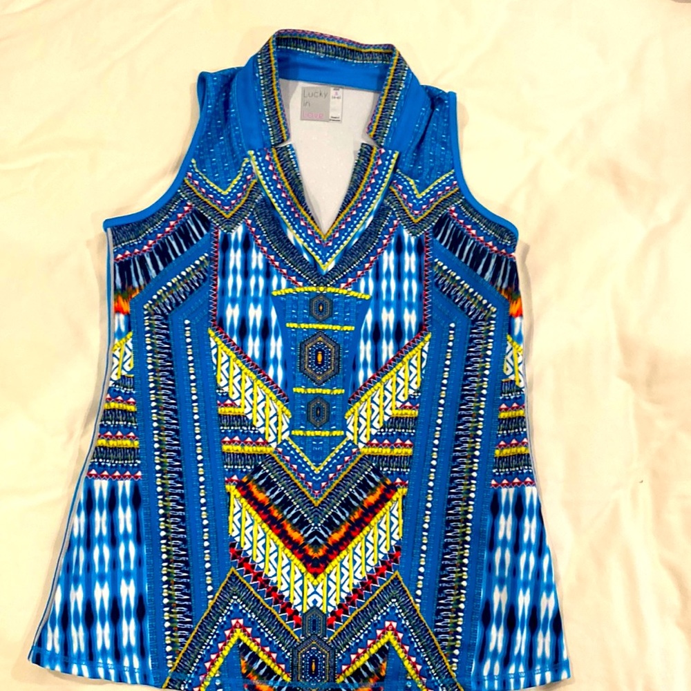 Lucky In Love sleeveless top size small